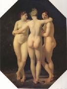 Baron Jean-Baptiste Regnault The Threrr Graces (mk05) oil painting